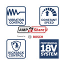 BOSCH Bohren & Schrauben Akku-Bohrhammer SDS plus GBH 18V-18 0.611.927.003