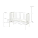 Roba children's room side bed 2in1 Safe Asleep including mattress