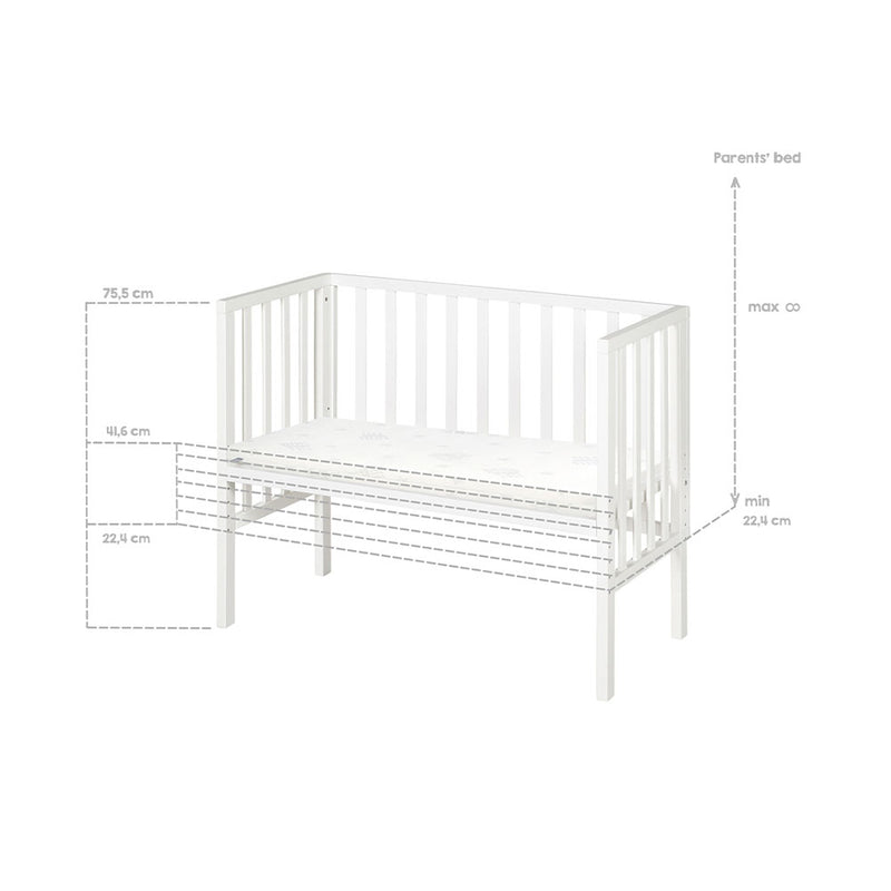 roba Kinderzimmer Beistellbett 2in1 safe asleep inkl. Matratze