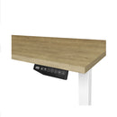 CONTINI Bürotisch höhenverstellbar 1.4x0.8m Eiche / Gestell ET225E weiss RAL 9016