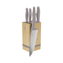 Berlinger Haus Küchenbarf Haus 6-part knife set with knife block Matt Taupe Collection
