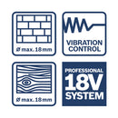 Bosch Bohren & Schrauben GBH 18V-18 Kompakter Bohrhammer 0.611.927.000