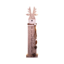 Dameco Wooden Stand Hirsch 8 LED 66,5 cm con sciarpa e lettere.