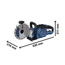BOSCH Baugeräte Trennsäge GCS 18V-230 0.601.3B0.000