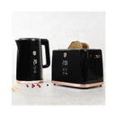 Berlinger Haus Küchenbedarf Haus Wasserkocher & Toaster mit Digitalanzeige Black Rose Collection