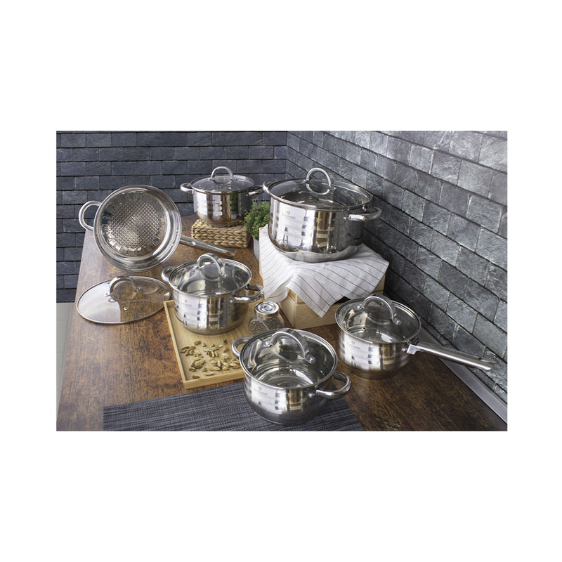 Blaumann Küchenbedarf 12-teiliges Kochgeschirr-Set Gourmet Line Shiny