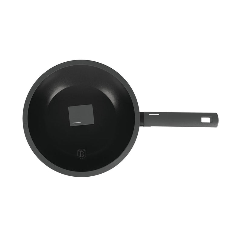 Berlinger Haus Küchenbedarf Haus Wok Bratpfanne Ø 28cm mit Deckel Anthracite Collection