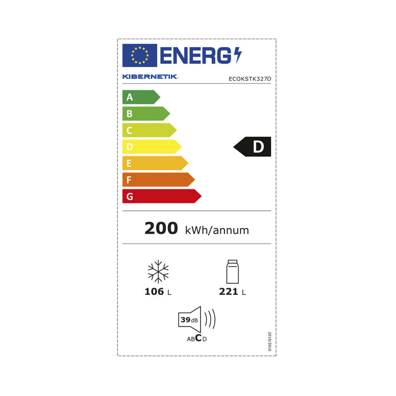 Kibernetik Kühl- Gefrierkombi FSP 327 Liter No Frost D
