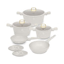 Berlinger Haus Küchenbedarf Haus 10-teiliges Kochgeschirr-Set matt cream Sahara Collection