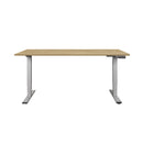 CONTINI Bürotisch höhenverstellbarer  1.8x0.8m Eiche / Gestell grau RAL 7045