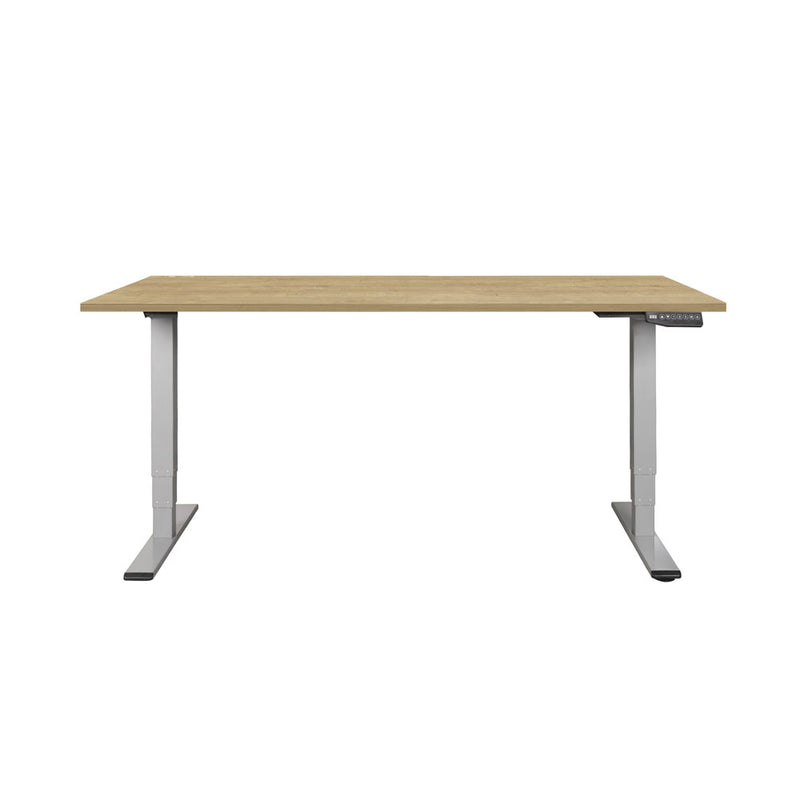 CONTINI Bürotisch höhenverstellbarer  1.8x0.8m Eiche / Gestell grau RAL 7045