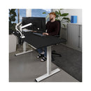 Contini office furniture height adjustable office table 1.6x0.8m black / frame white RAL 9016