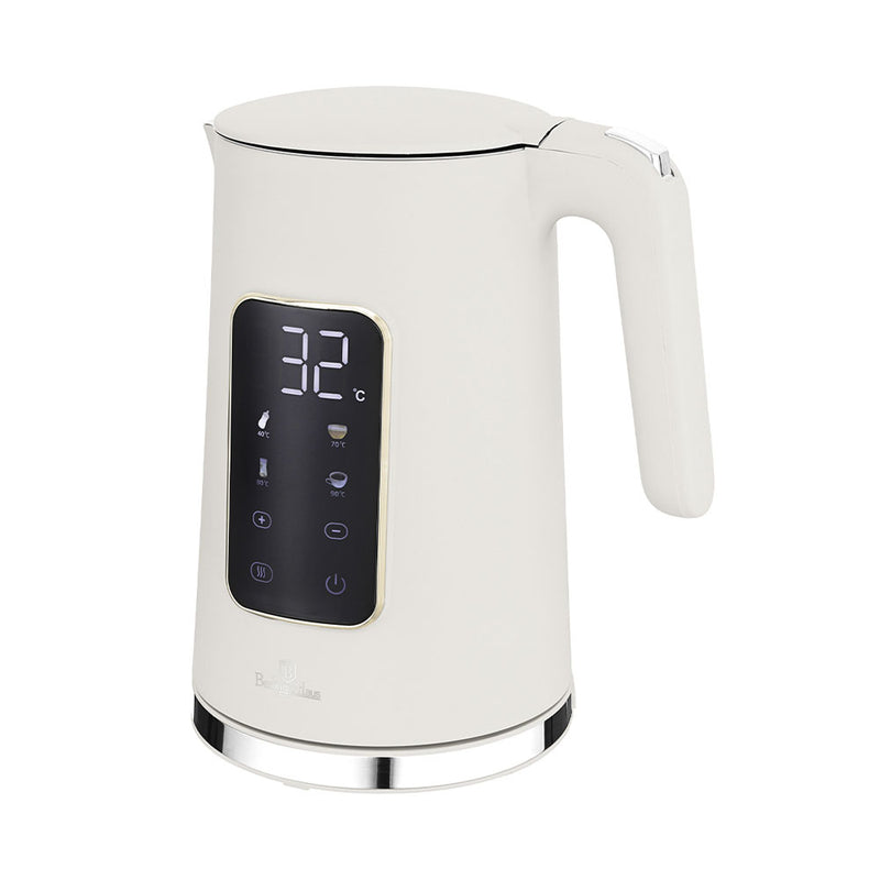 Berlinger Haus Wasserkocher Haus 1.7L mit Digitalanzeige matt cream Sahara Collection