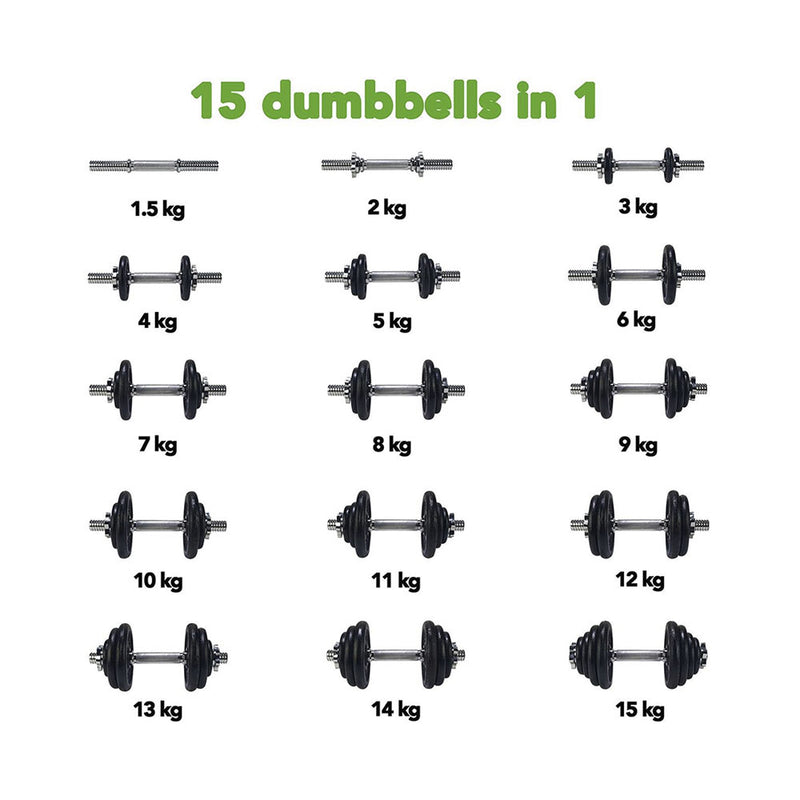 Tunturi Freizeit Indoor Kurzhantelset 15 kg