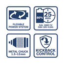 BOSCH Baugeräte 2 Tool Kit 18V GSR+GWS+2x4.0Ah+GAL 0.615.A50.07N