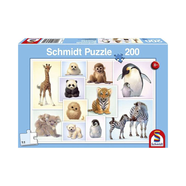 Schmidt Spiele & Puzzles 56270 Puzzle Tierkinder der Wildnis 200 Teile