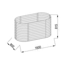 floraworld Gartenmöbel Hochbeet Silo oval