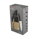 Berlinger Haus Küchenbedarf Haus 10-teiliges Messerset mit Bambus Messerblock Black Silver Collection