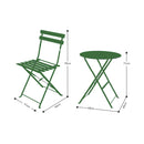 dameco Gartenmöbel Bistro Set Metall Gartentisch und 2 Stühle türkis matt