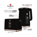 Berlinger Haus Küchenbedarf Haus Wasserkocher & Toaster mit Digitalanzeige Black Rose Collection