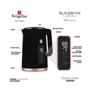 Berlinger Haus Küchenbedarf Haus Wasserkocher & Toaster mit Digitalanzeige Black Rose Collection