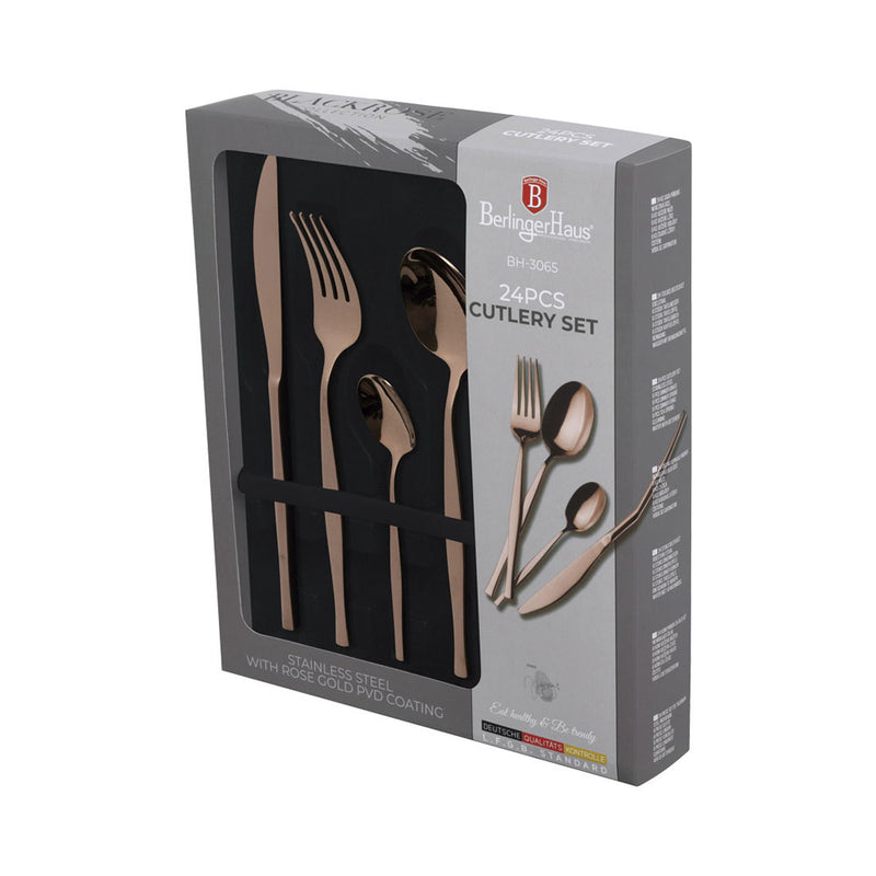Berlinger Haus Küchenbedarf Haus 24 teiliges Besteckset rose gold Taupe Collection