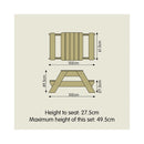 TP TOYS LEISURE OUTDOOR Early Fun Wood Picnic Table et Sandpit FSC