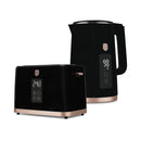 Berlinger Haus Küchenbedarf Haus Wasserkocher & Toaster mit Digitalanzeige Black Rose Collection