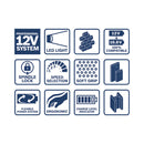 Bosch Professional Baugeräte GRO 12V-35 Akku-Rotationswerkzeug