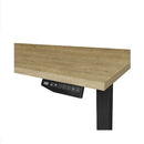 CONTINI Büromöbel höhenverstellbarer Bürotisch 1.4x0.8m Eiche / Gestell ET225E schwarz RAL 9005