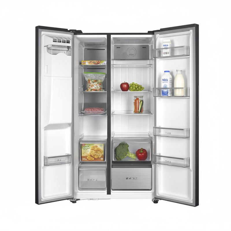 Kibernetik Foodcenter FCSBS600NFEM mit Eiswürfelspender schwarz E