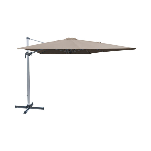 CONTINI Gartenmöbel De Luxe Ampelschirm 2.0 3x3m taupe