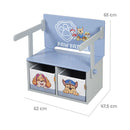 Banc pliable de la chambre pour enfants Roba avec boîte de rangement Patrol