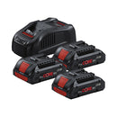 BOSCH Bohren & Schrauben Starter Set 3x PC 18V 4.0Ah + GAL 1880 0.615.990.N2G