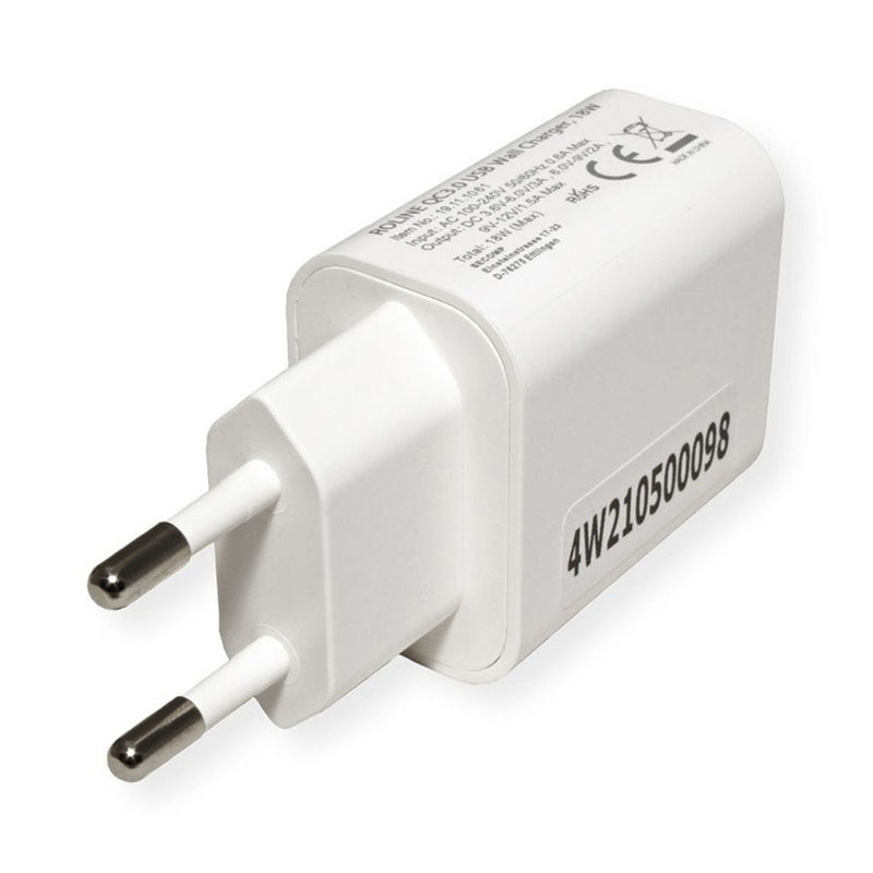 ROLINE Stromversorgung Roline USB Ladegerät 1 Port QC3.0 18W