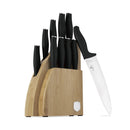 Berlinger Haus Küchenbedarf Haus 10-teiliges Messerset mit Bambus Messerblock Black Silver Collection