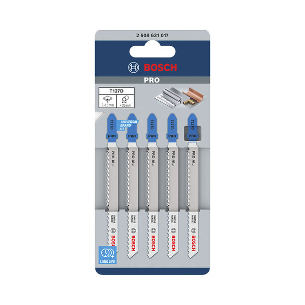 Bosch Professional Zubehör Baumaschinen 5 Stichsägeblätter T 127 D