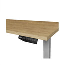 CONTINI Bürotisch höhenverstellbar 2.0x0.9m Eiche / Gestell grau RAL 7045