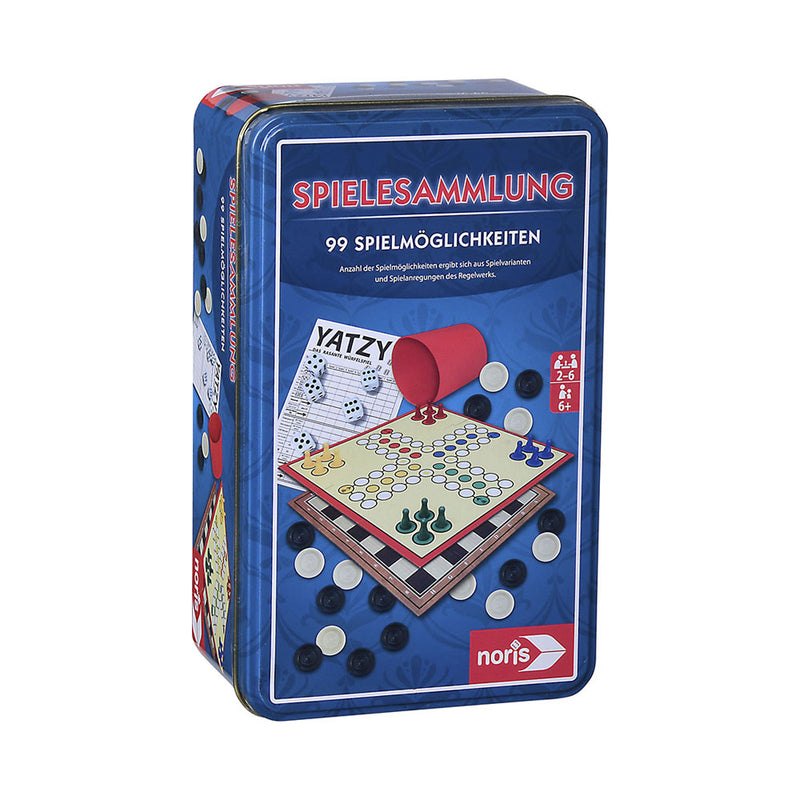 noris Spiele & Puzzles 99iger-Spielesammlung in Metallbox