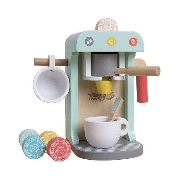 OWL & FOX Kinderzimmer Holz Kaffeemaschinenset FSC