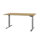 Contini office furniture height adjustable office table 1.6x0.8m oak / frame gray RAL 7045