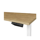 CONTINI Bürotisch höhenverstellbar 1.8x0.8m Eiche / Gestell weiss RAL 9016