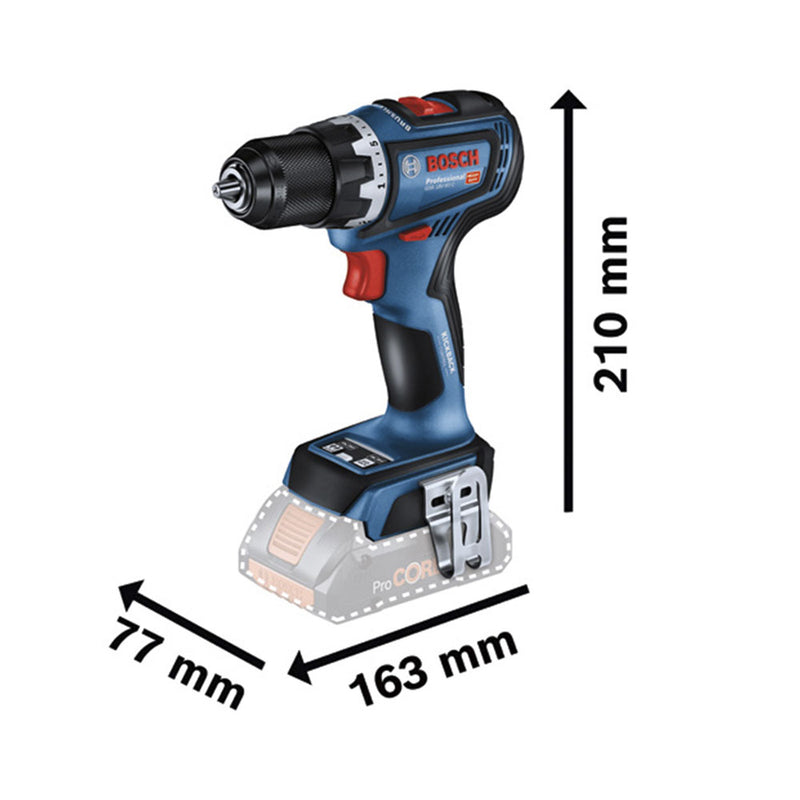 Bosch Professional Baugerät GSR 18V-90 C 2xPC4/0Ah CoMo L-BOXX