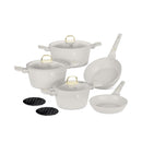 Berlinger Haus Küchenbedarf Haus 10-teiliges Kochgeschirr-Set matt cream Sahara Collection