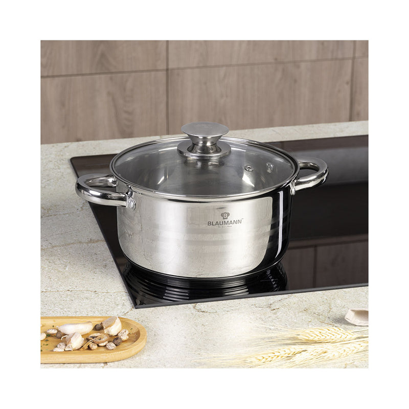Blaumann Küchenbedarf Kochtopf Set 6.1L/3.6L/2.6L/1.9L Edelstahl Gourmet Line