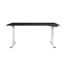 Contini office furniture height adjustable office table 1.6x0.8m black / frame white RAL 9016