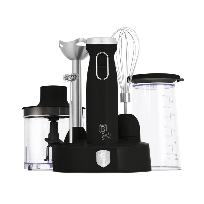 Berlinger Haus Küchenbedarf Haus Stabmixer Set 6-teilig Black Silver Collection