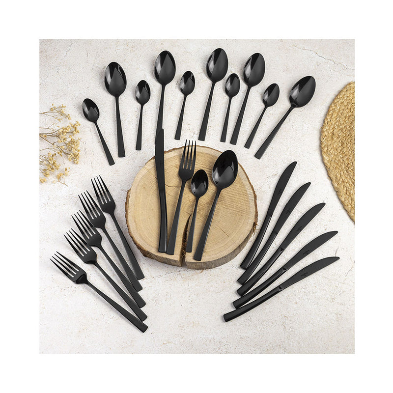 Berlinger Haus Küchenbedarf Haus 24-teiliges Besteck-Set BLACK