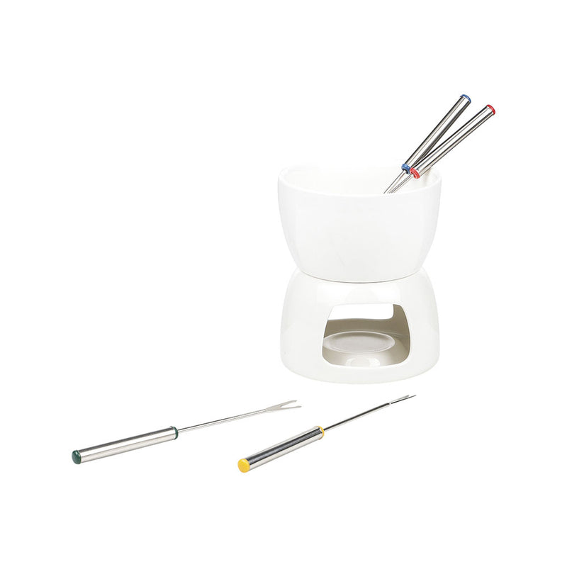 FS-STAR Küchenbedarf Schokoladen Fondue-Set aus Porzellan