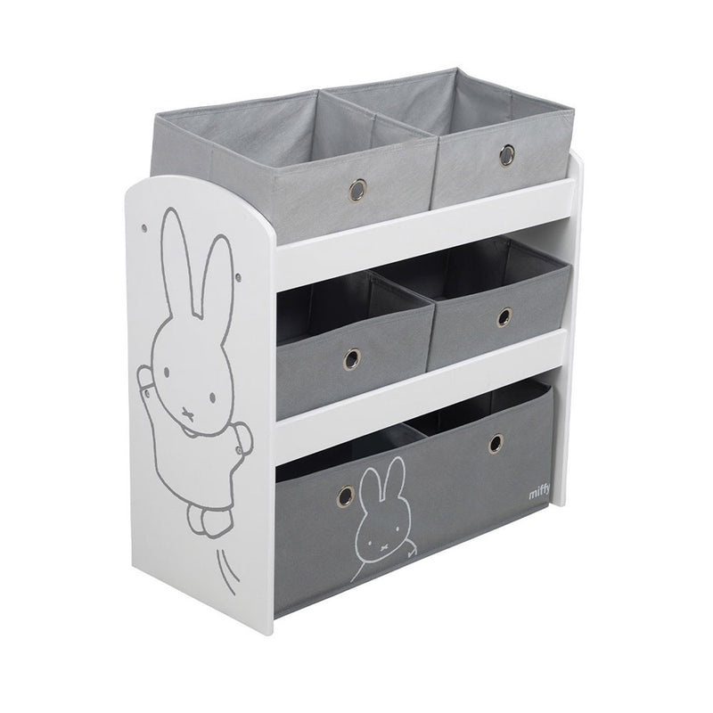 roba Kinderzimmer Spiel & Aufbewahrungsregal Miffy mit 5 Stoffboxen